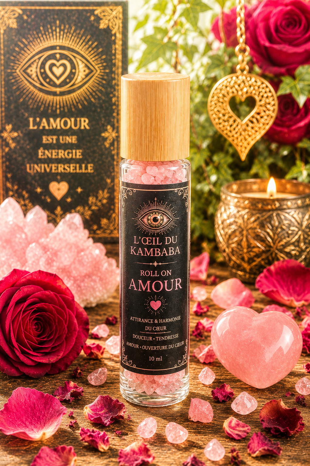 ❤️ Roll-On Amour & Harmonie – Quartz Rose
