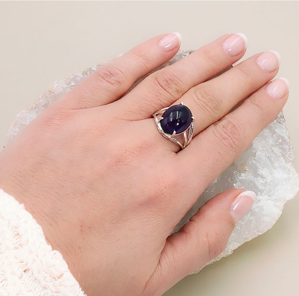 Bague Argent 925 Modèle 08 Améthyste Brésil AA