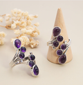 Bague Argent 925 Modèle 01 Améthyste Brésil AA