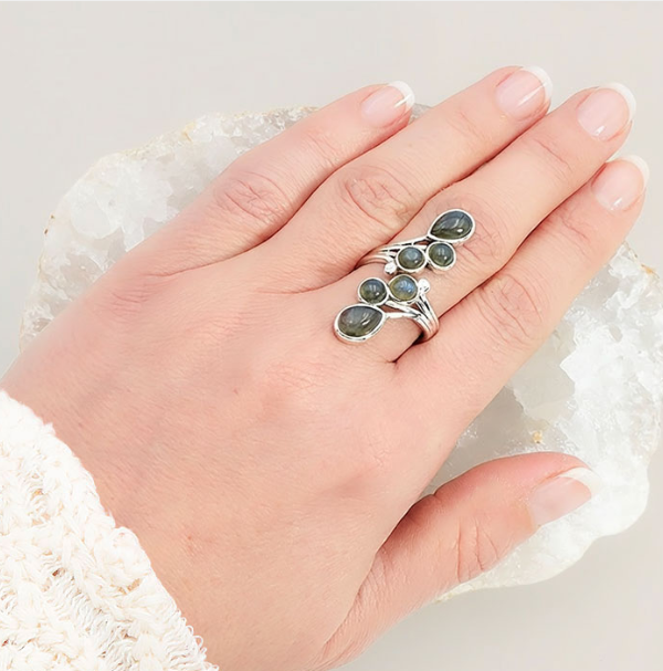 Bague Argent 925 Modèle 01 Labradorite AA