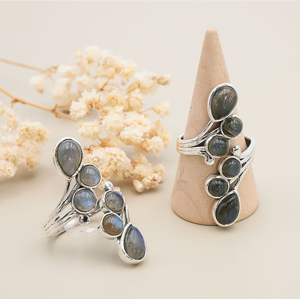 Bague Argent 925 Modèle 01 Labradorite AA