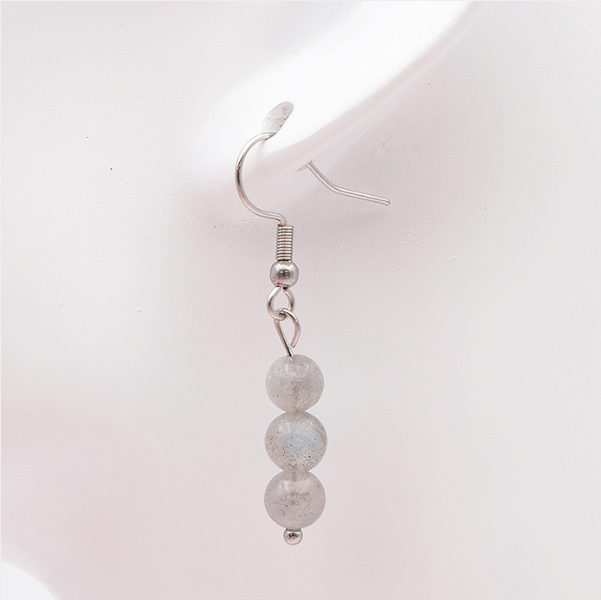 Boucle d'oreille Boules Labradorite