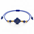 Bracelet Boréale doré en lapis-lazuli