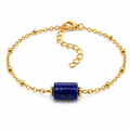 Bracelet doré – Lapis Lazuli naturel