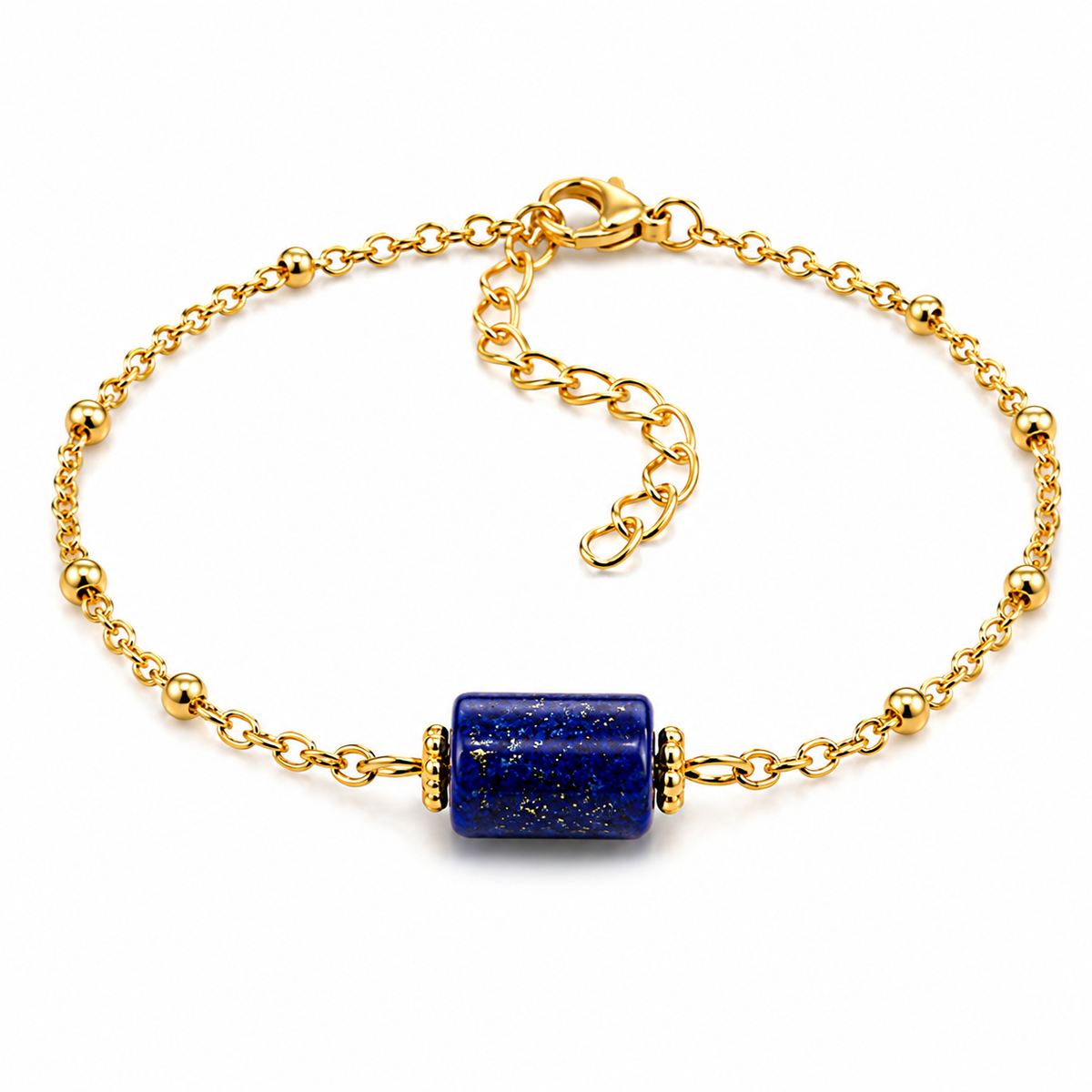 Bracelet doré – Lapis Lazuli naturel