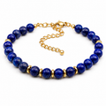 Bracelet doré – Lapis Lazuli naturel