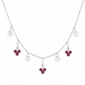 Collier argenté – Grenat Rhodolite naturel