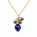 Collier doré – Hématite & Lapis Lazuli