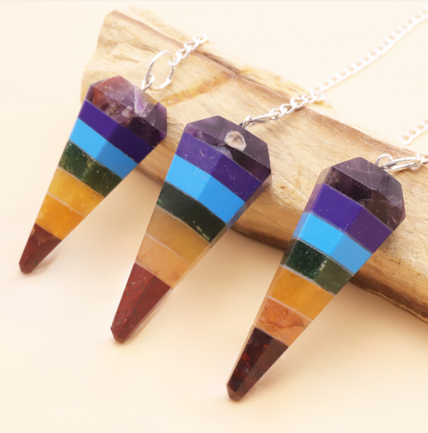 Pendule hexagonal 7 Chakras