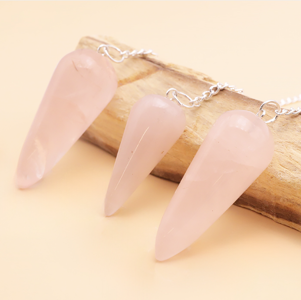 Pendule conique Quartz Rose Brésil A